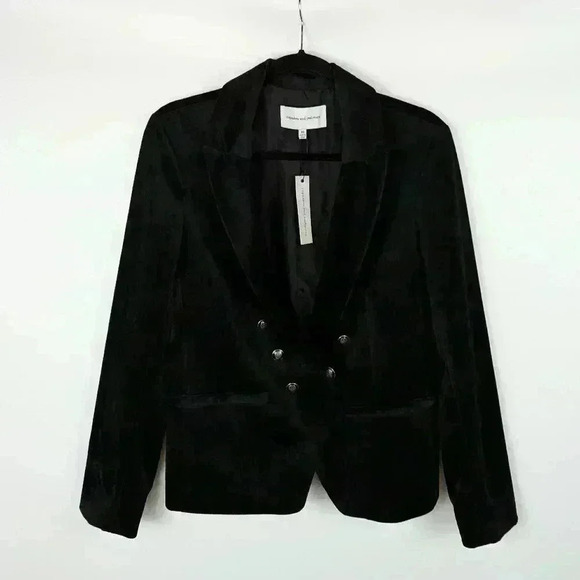 BNWT Cupcakes and Cashmere Black Velvet Blazer Size 10 - Picture 6 of 8